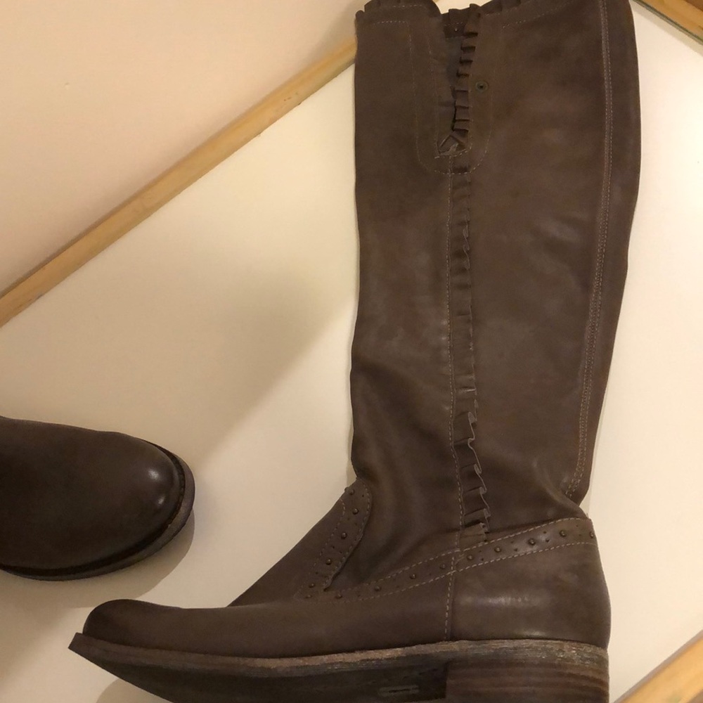 Anthro tall leather boots